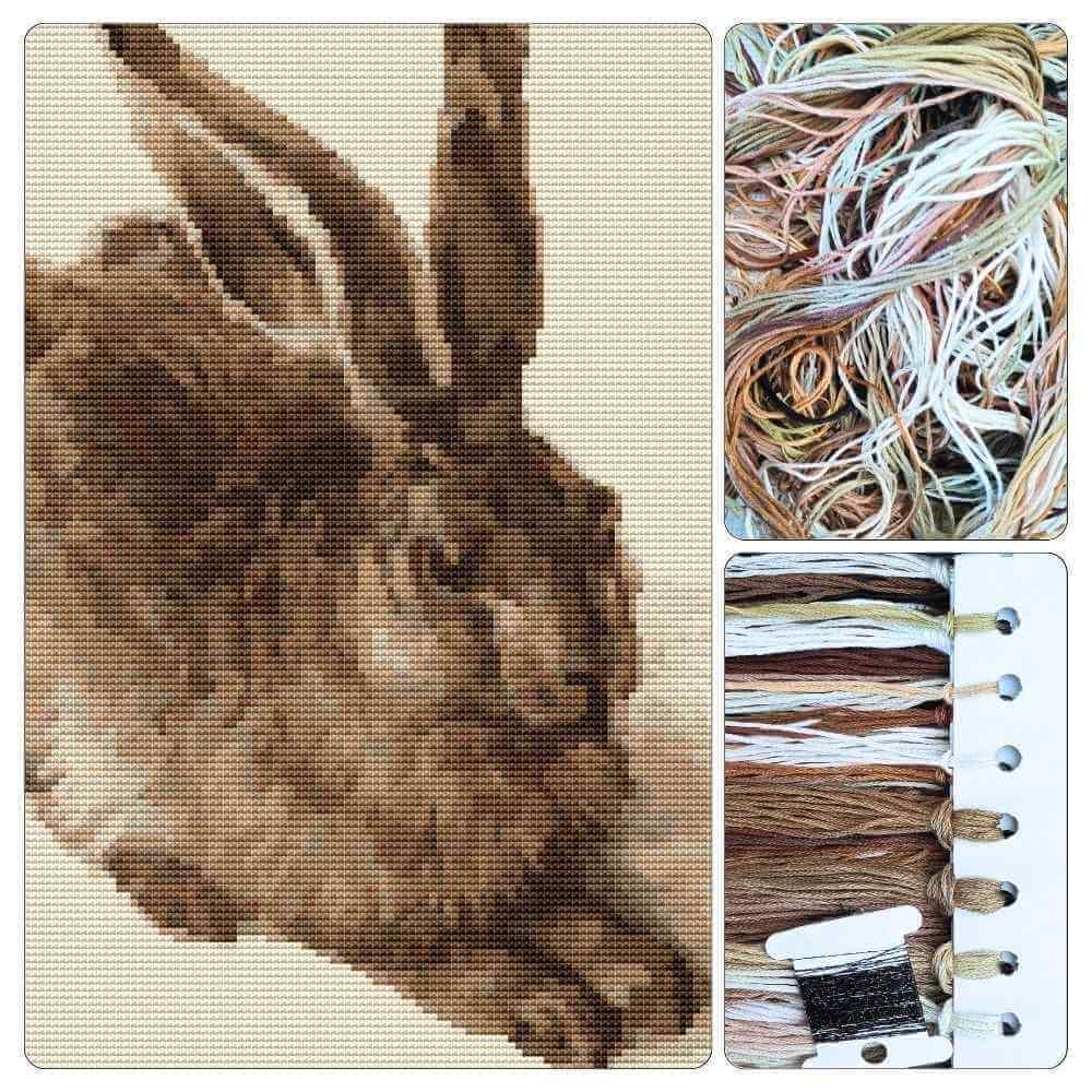 The Young Hare Cross Stitch Kit