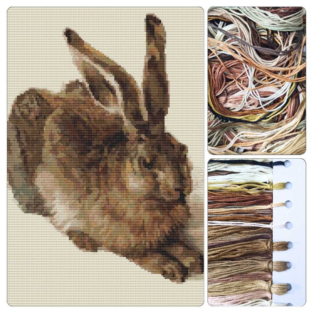 The Young Hare Cross Stitch Kit