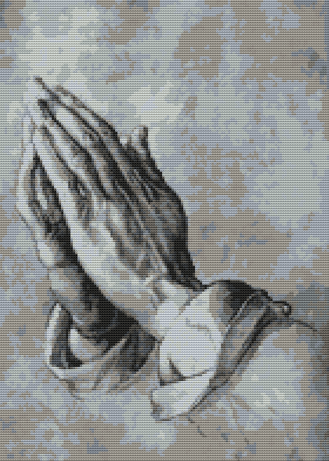 Praying Hands Cross Stitch Pattern by Albrecht Durer