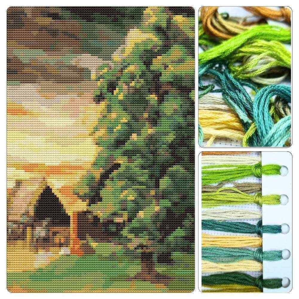 Willow Mill Cross Stitch Kit