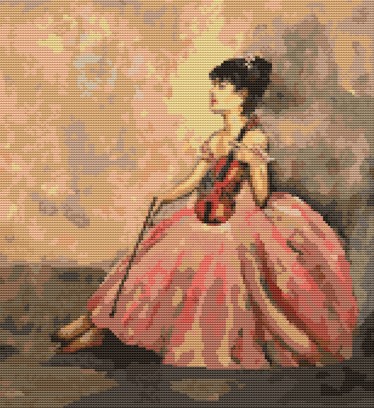 Violinist at Rest Cross Stitch Kit by Sir William Russell Flint