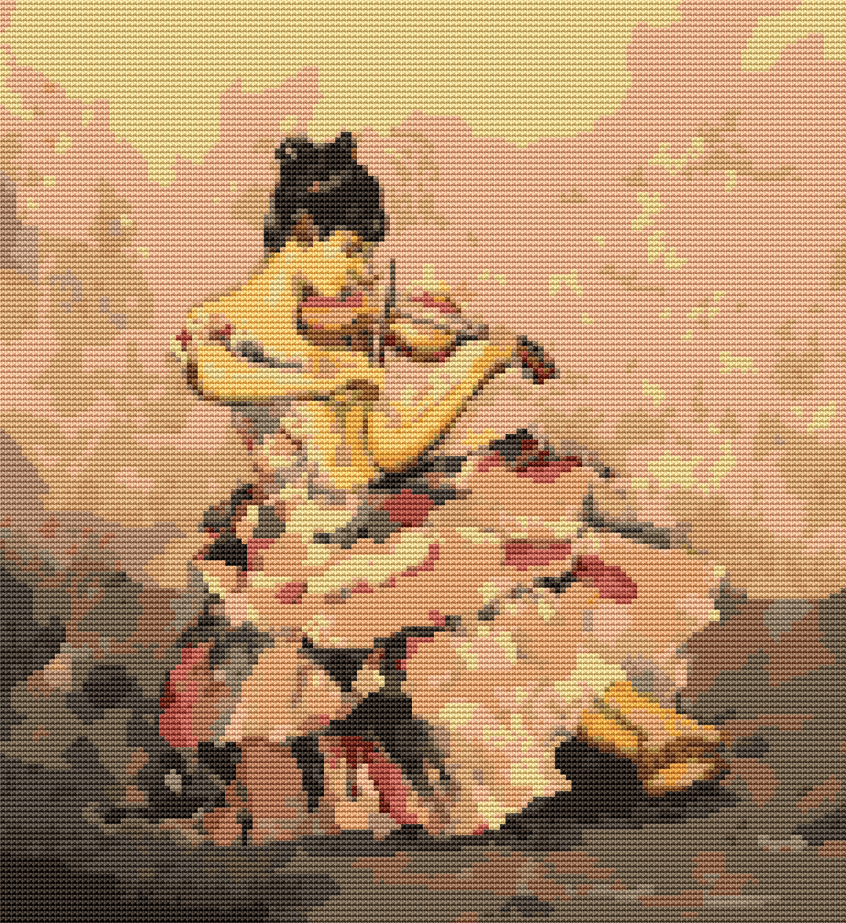 The Violinist Cross Stitch Pattern by Sir William Russell Flint