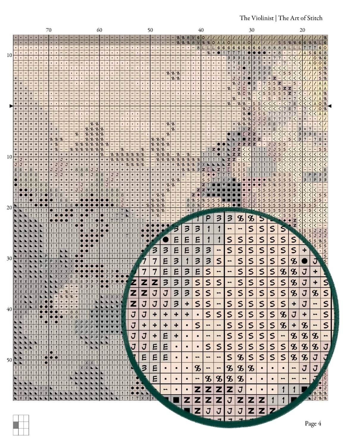 The Violinist Cross Stitch Pattern - Premium Cross Stitch Pattern - Sir William Russell Flint