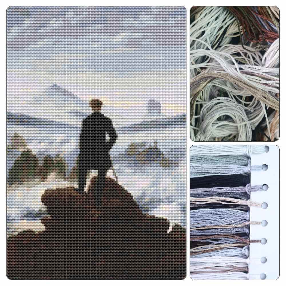 Wanderer above the Sea of Fog Cross Stitch Kit