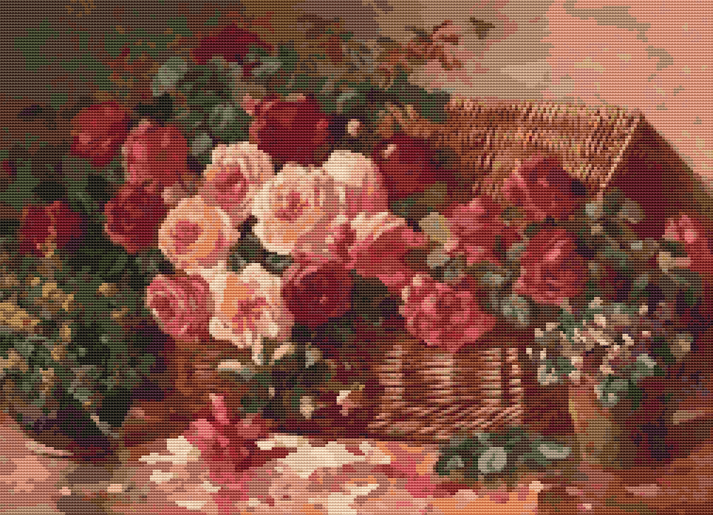 Floral Still Life Cross Stitch Pattern by Abbott Fuller Graves