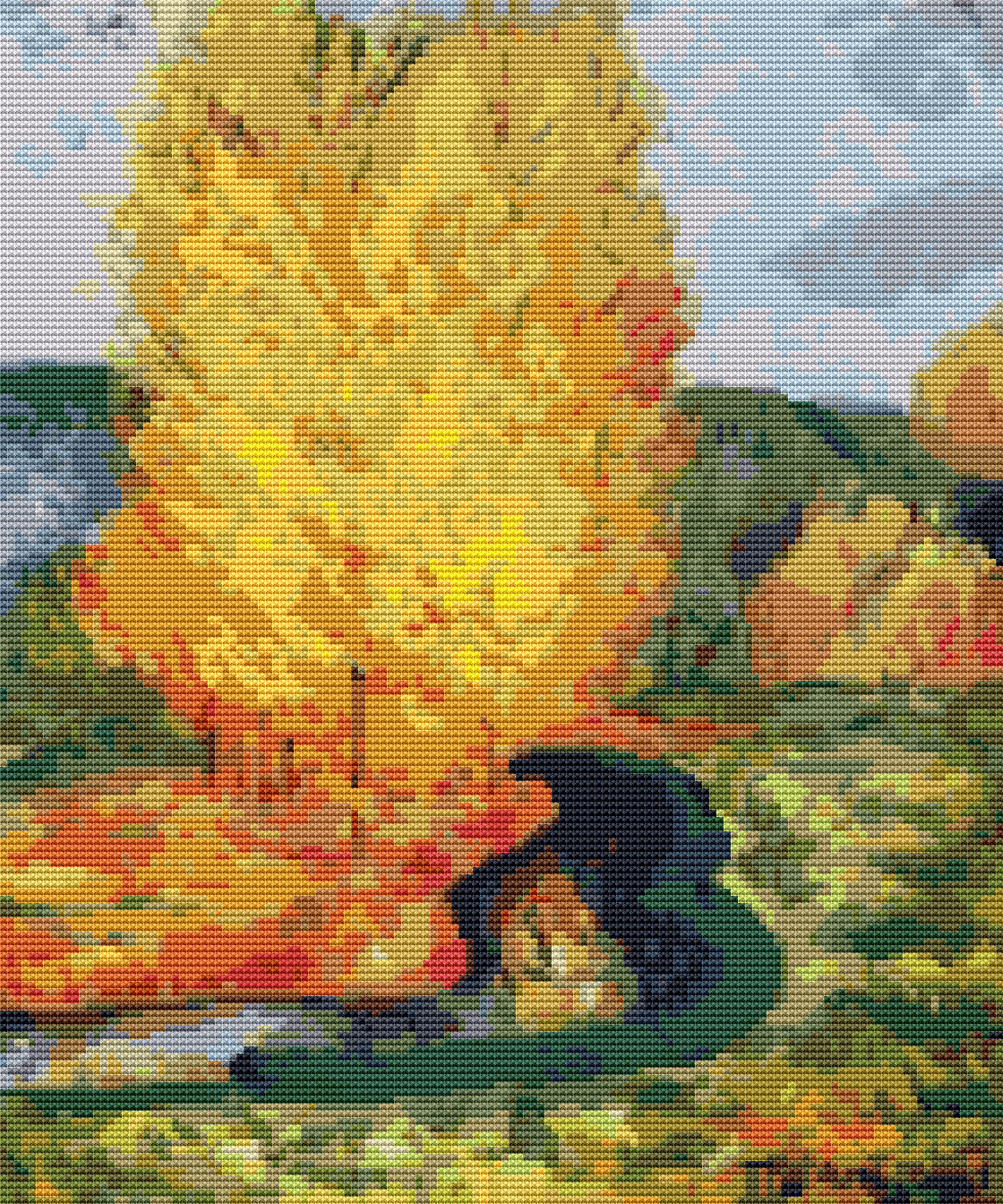 Autumn Landscape Cross Stitch Kit by Paul Gauguin