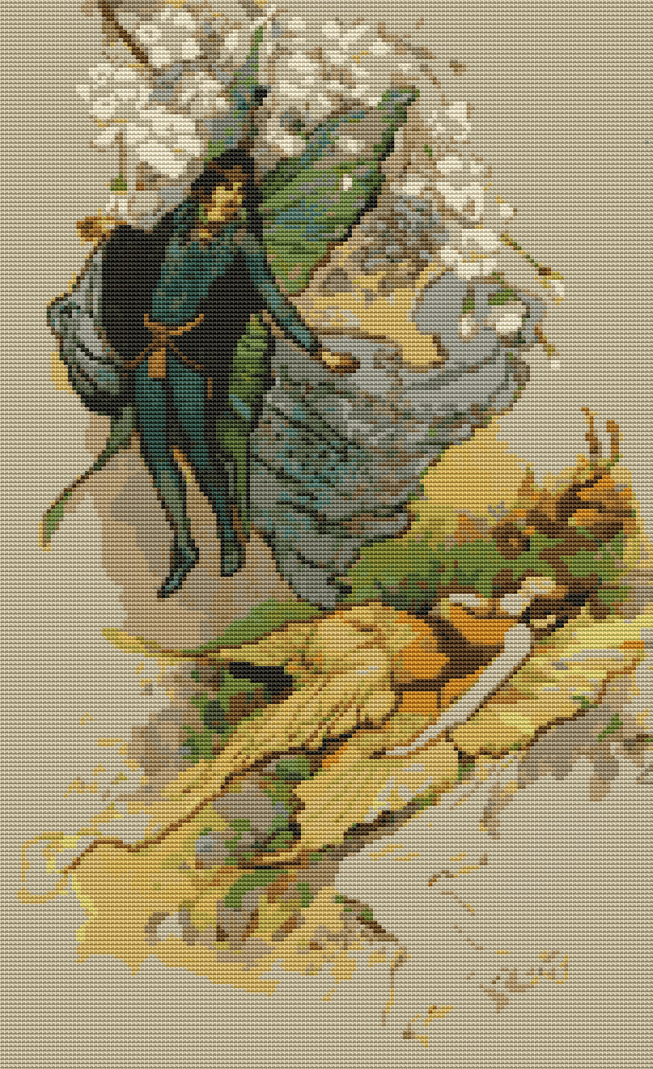 Wake When Some Vile Thing is Nearby Cross Stitch Pattern by Warwick Goble