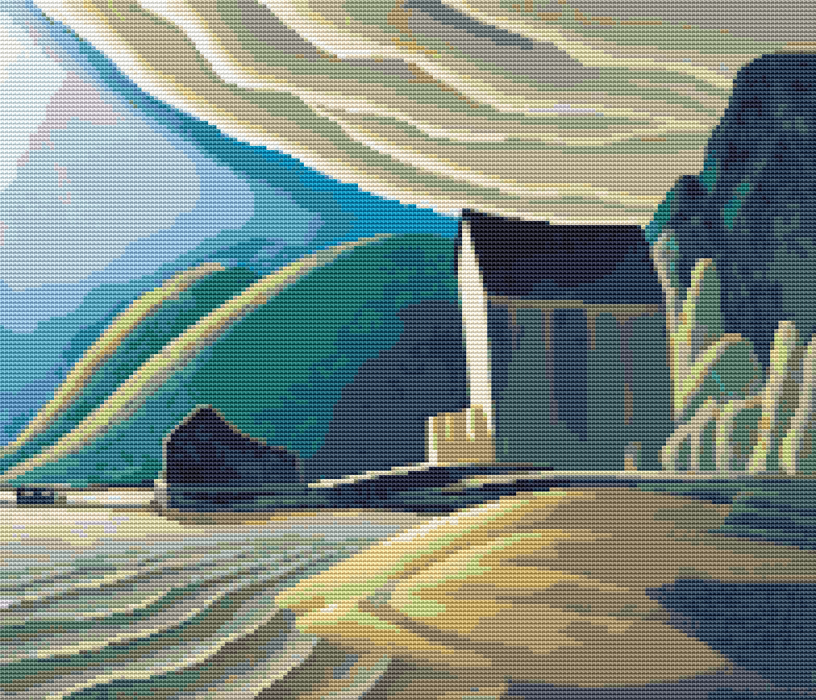 Ice House, Coldwell, Lake Superior Cross Stitch Pattern