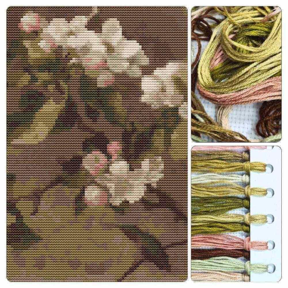 Hummingbird And Apple Blossoms Cross Stitch Kit