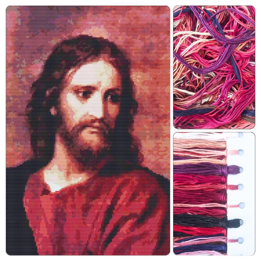 Christ at Thirty Three Cross Stitch Kit - Premium Cross Stitch Kit - Heinrich Hofmann