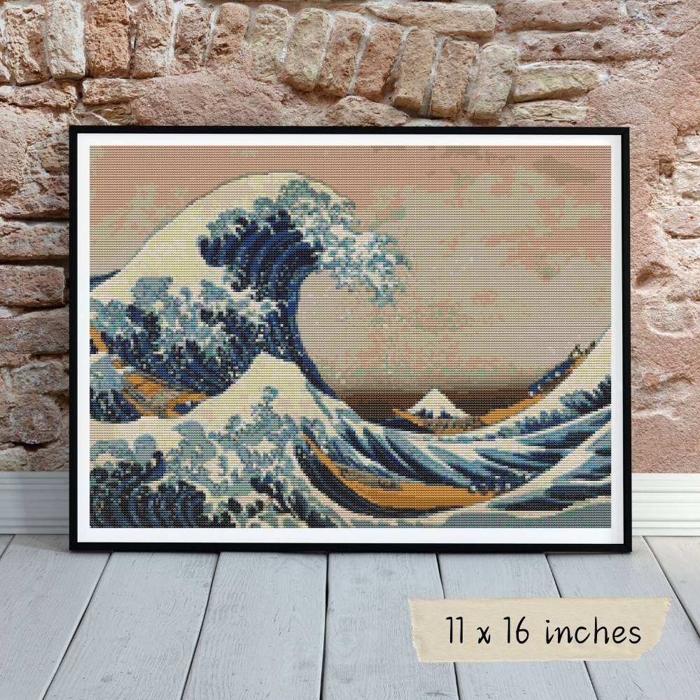 The Great Wave off Kanagawa Cross Stitch Kit