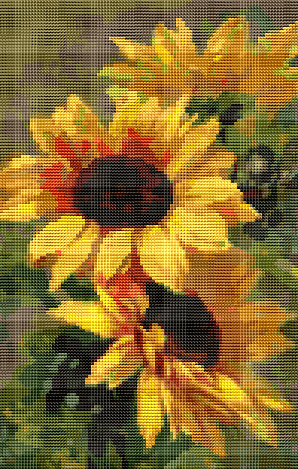 Sunflowers Cross Stitch Pattern by Catharina Klein