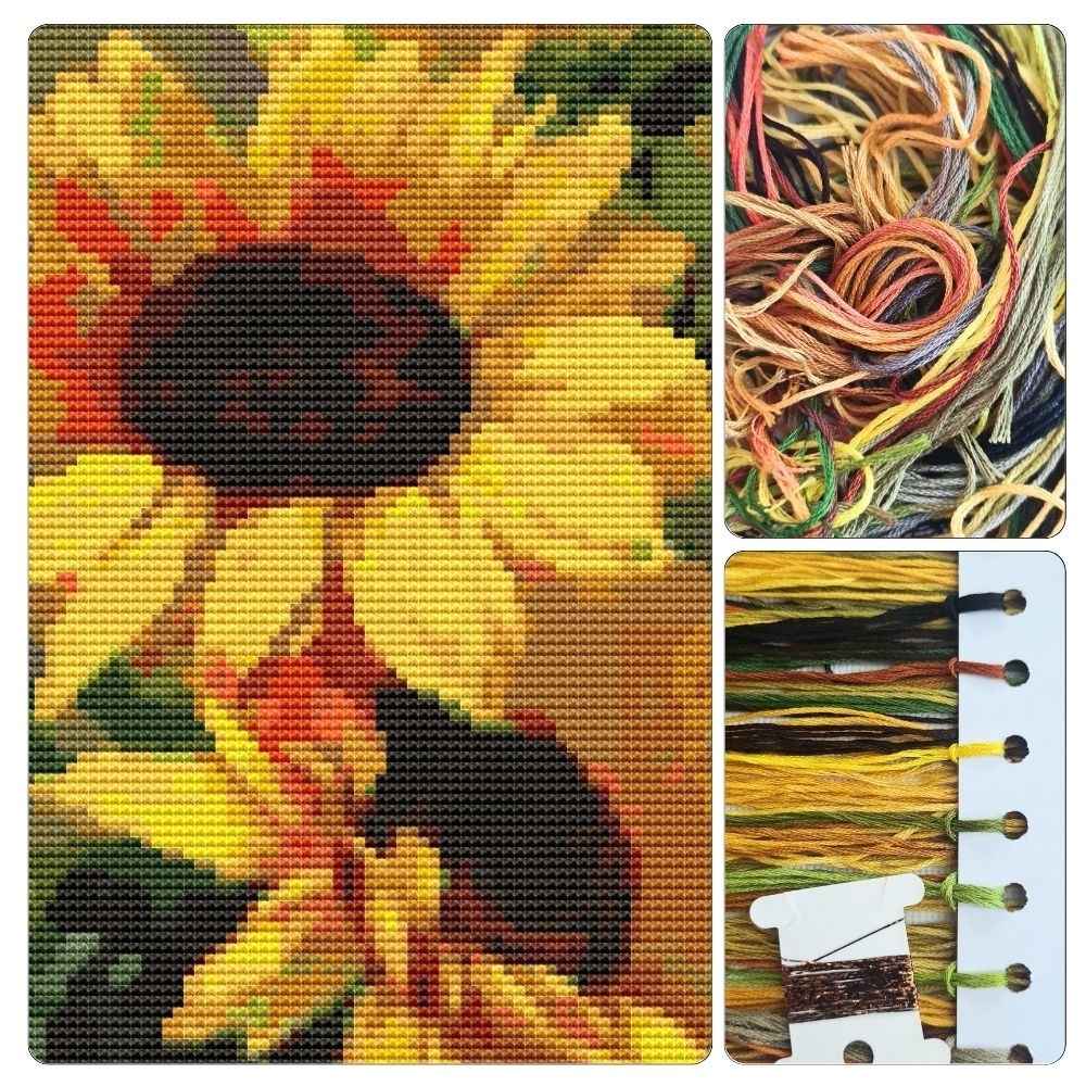 Sunflowers Cross Stitch Kit