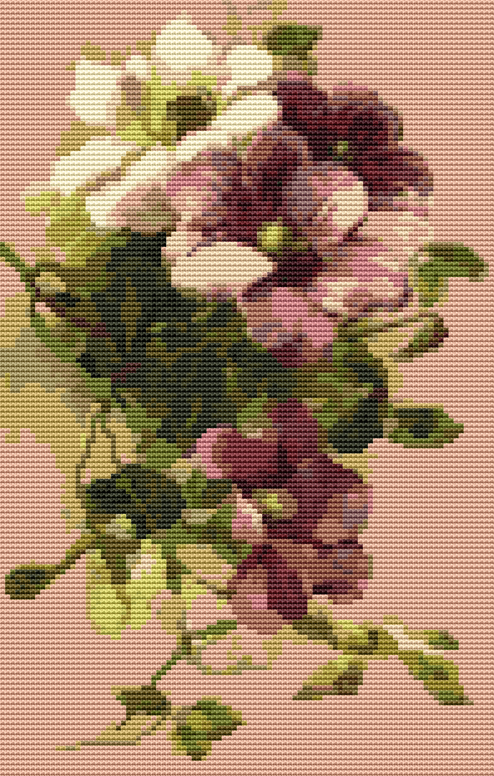 Clematis Cross Stitch Pattern by Catharina Klein