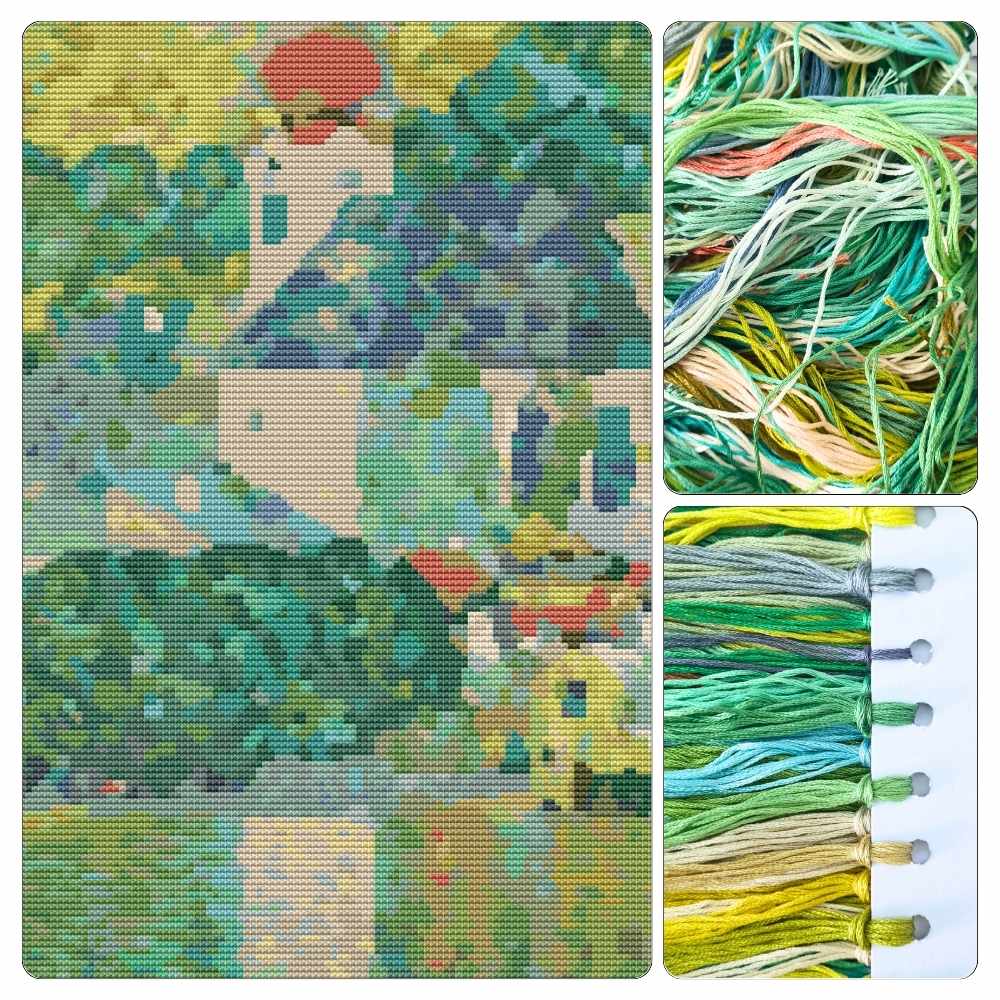 Church in Unterach Cross Stitch Kit