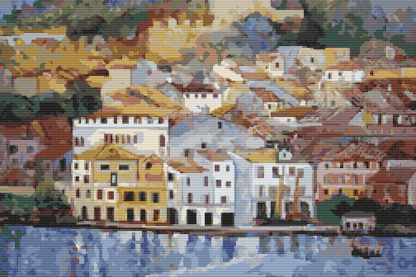 At the Garden Cross Stitch Pattern by Gustav Klimt