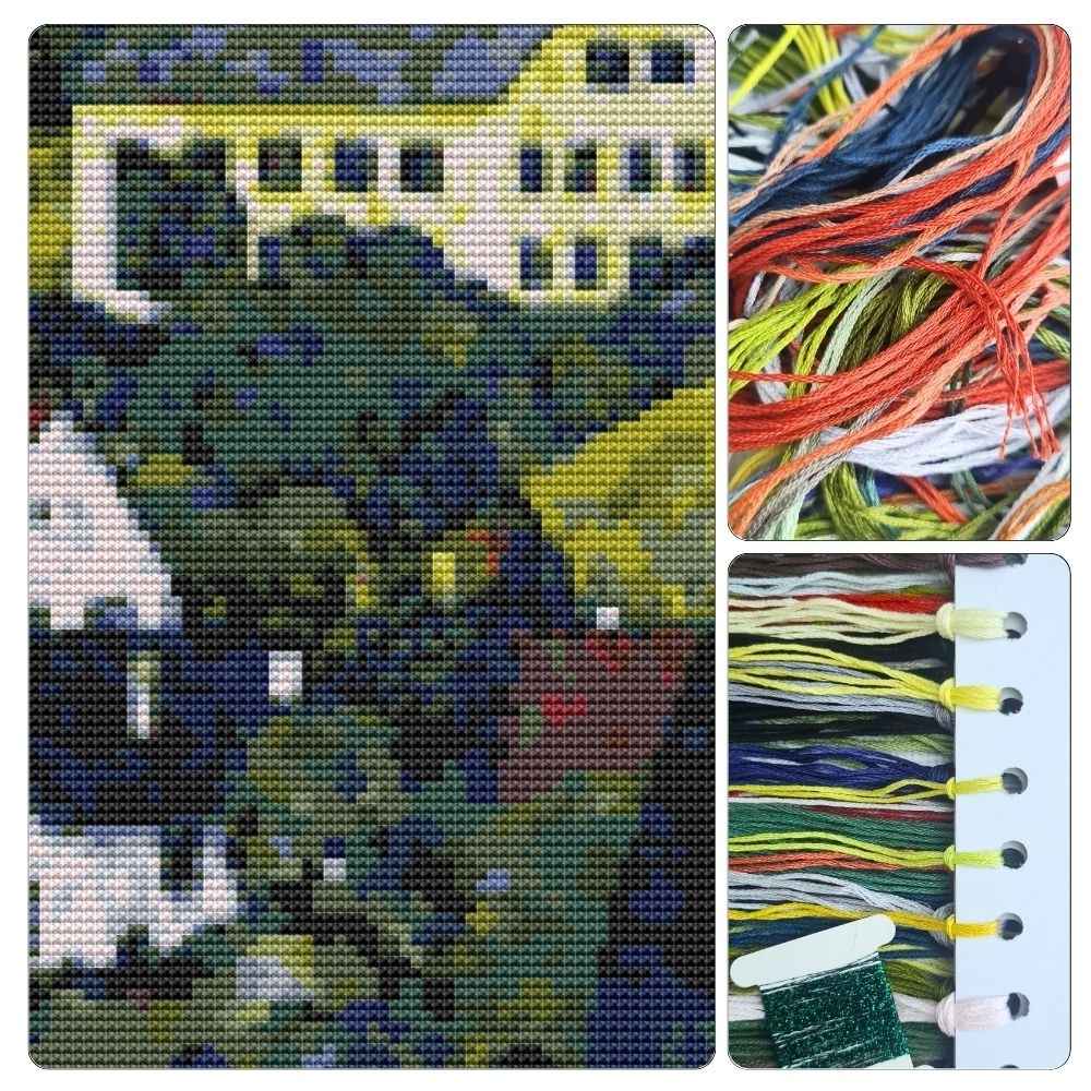 Houses at Unterach on the Attersee Cross Stitch Kit