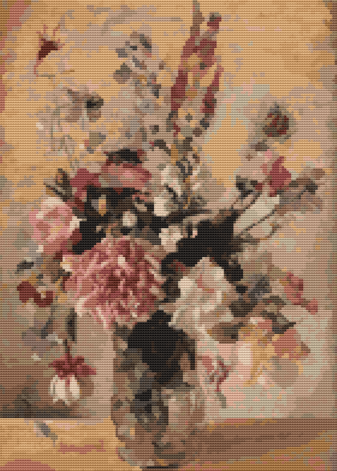 A Garden Bunch Cross Stitch Pattern by George Lambert