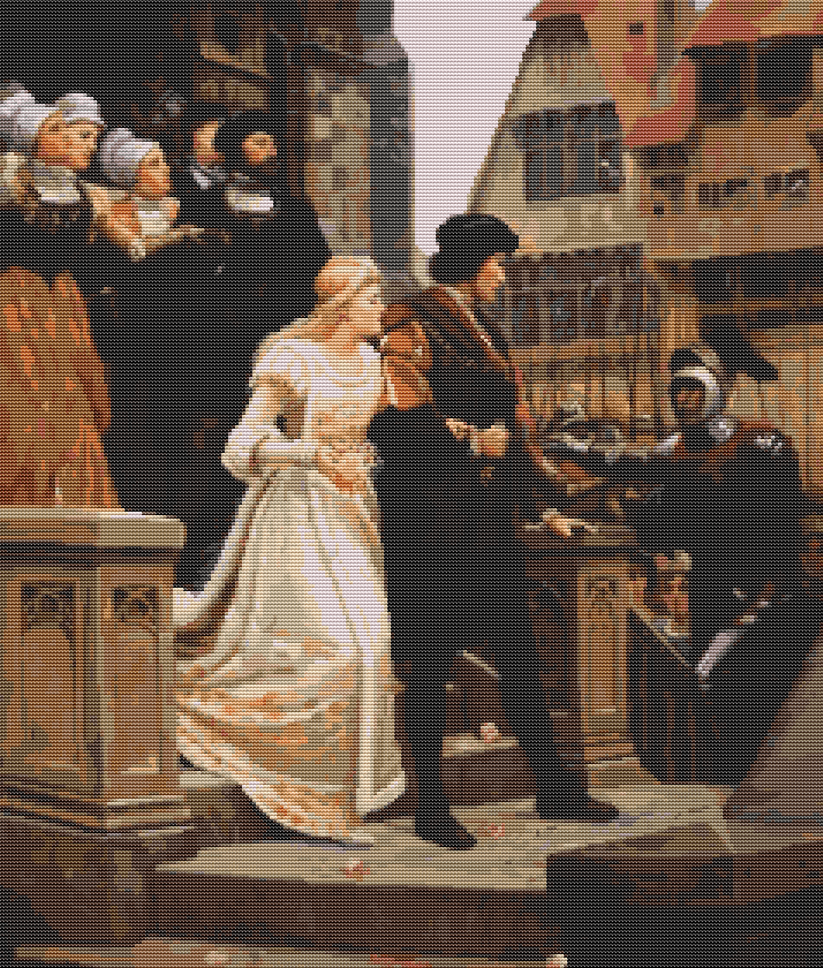 The Call to Arms Cross Stitch Pattern by Edmund Blair Leighton