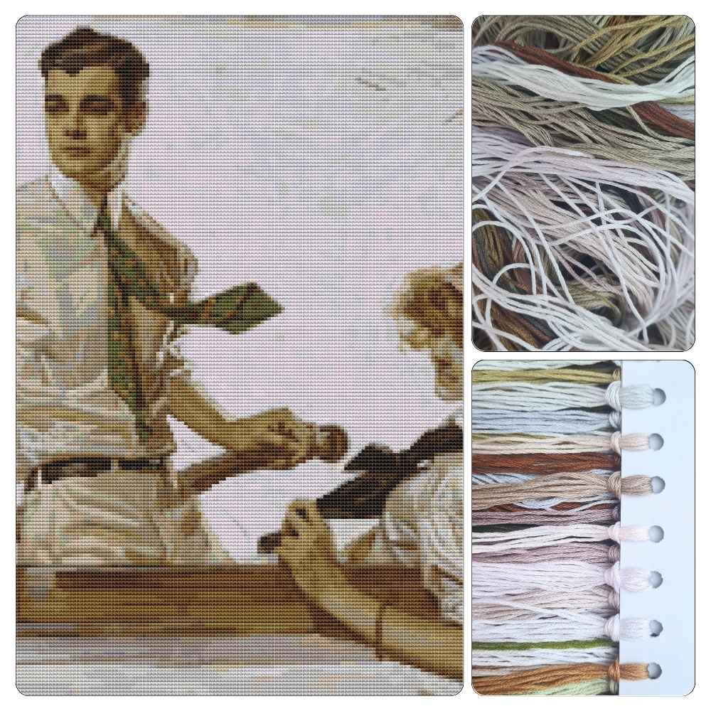 Couple in a Boat Cross Stitch Kit