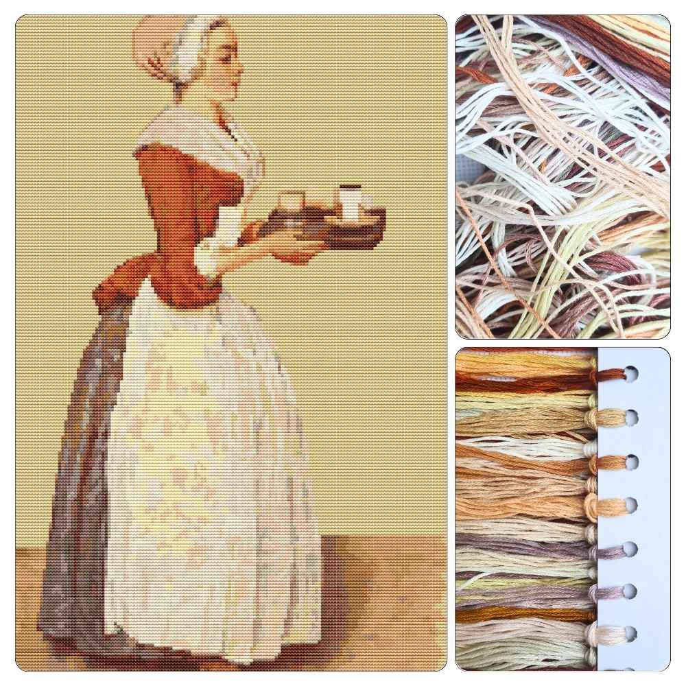 The Chocolate Girl Cross Stitch Kit