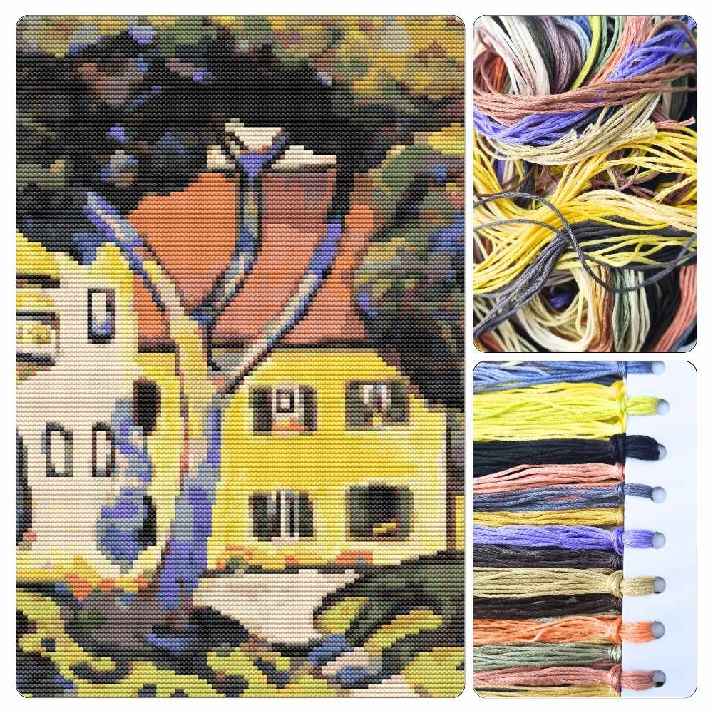 House in a Landscape Cross Stitch Kit