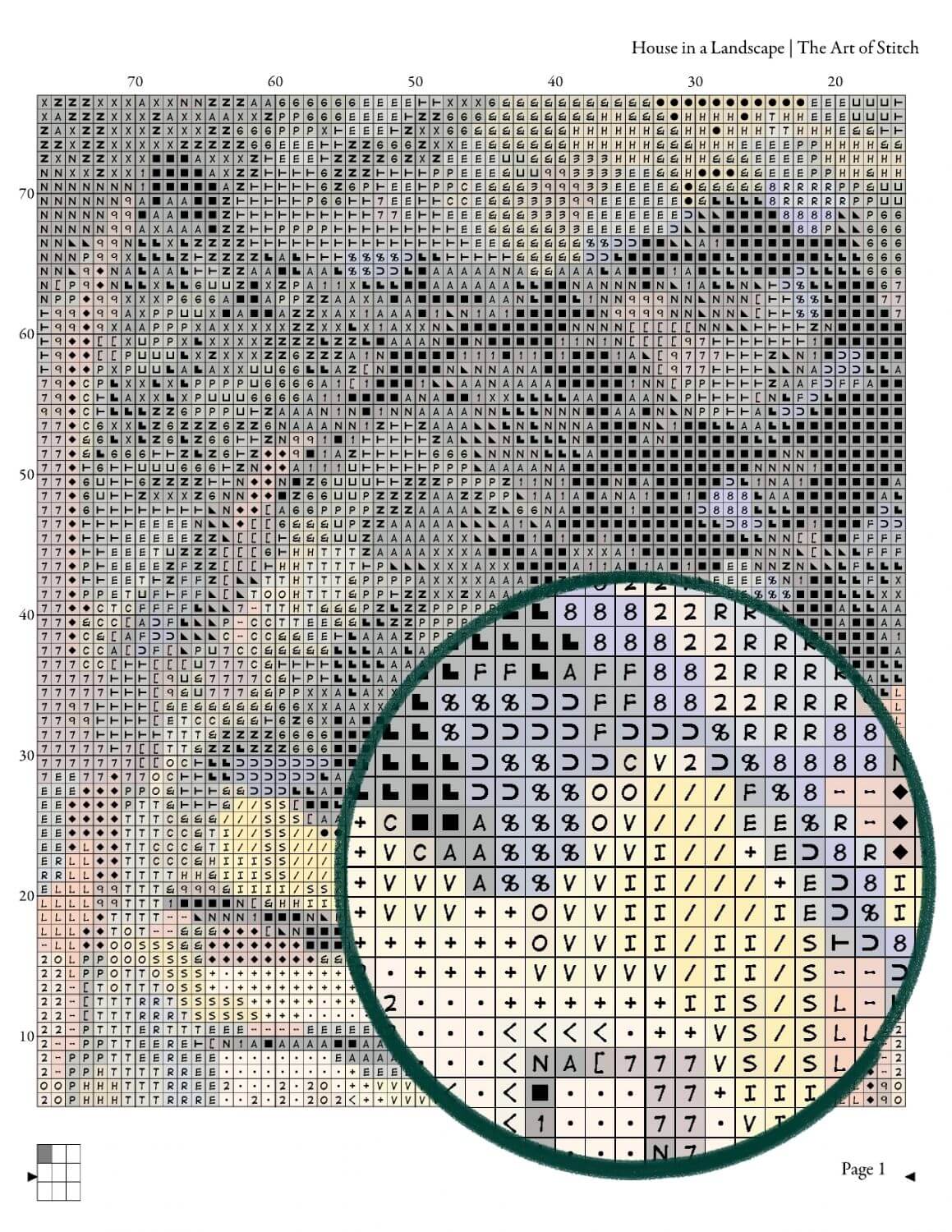 House in a Landscape Cross Stitch Kit