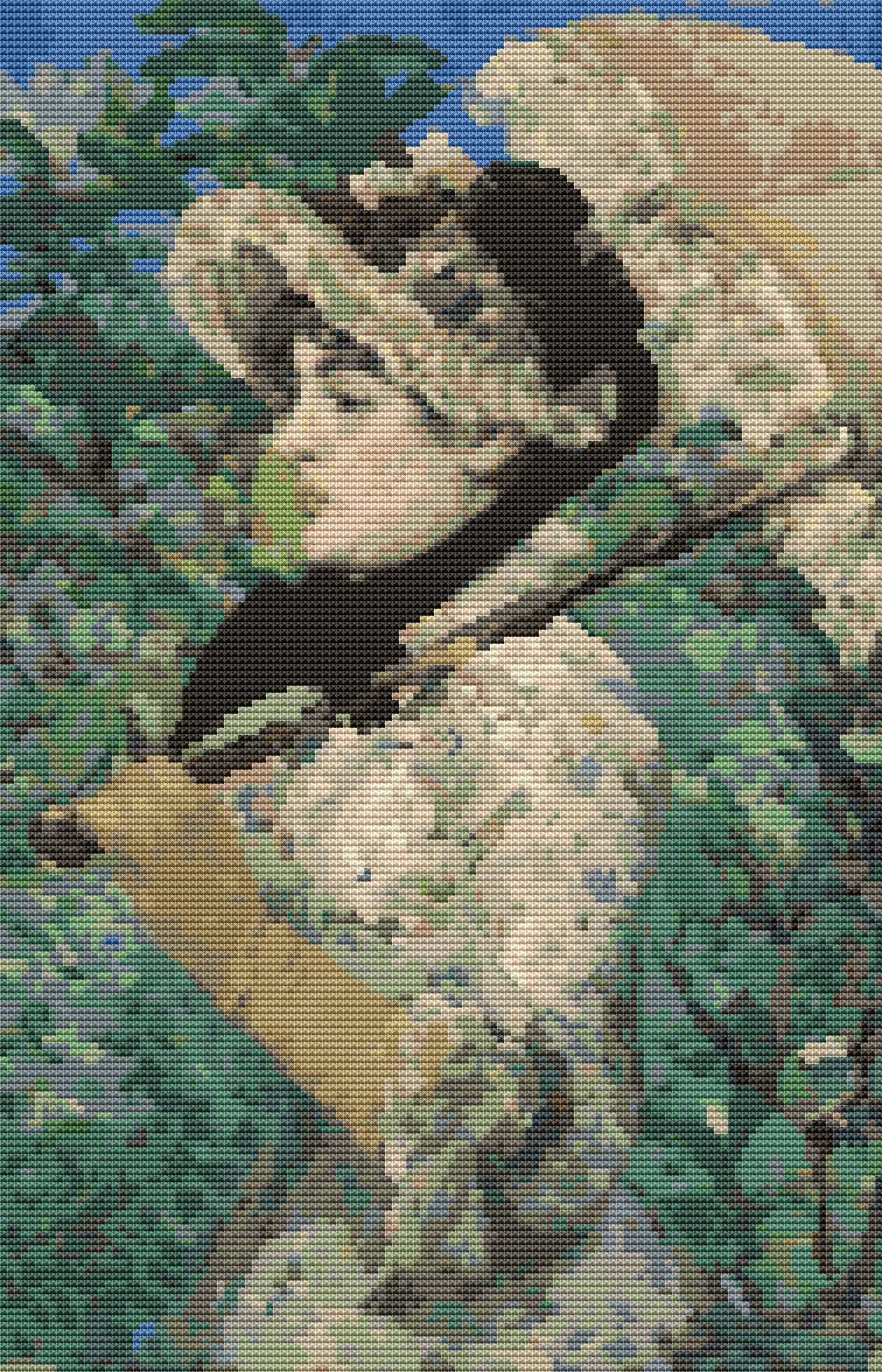 Jeanne Cross Stitch Pattern by Edouard Manet