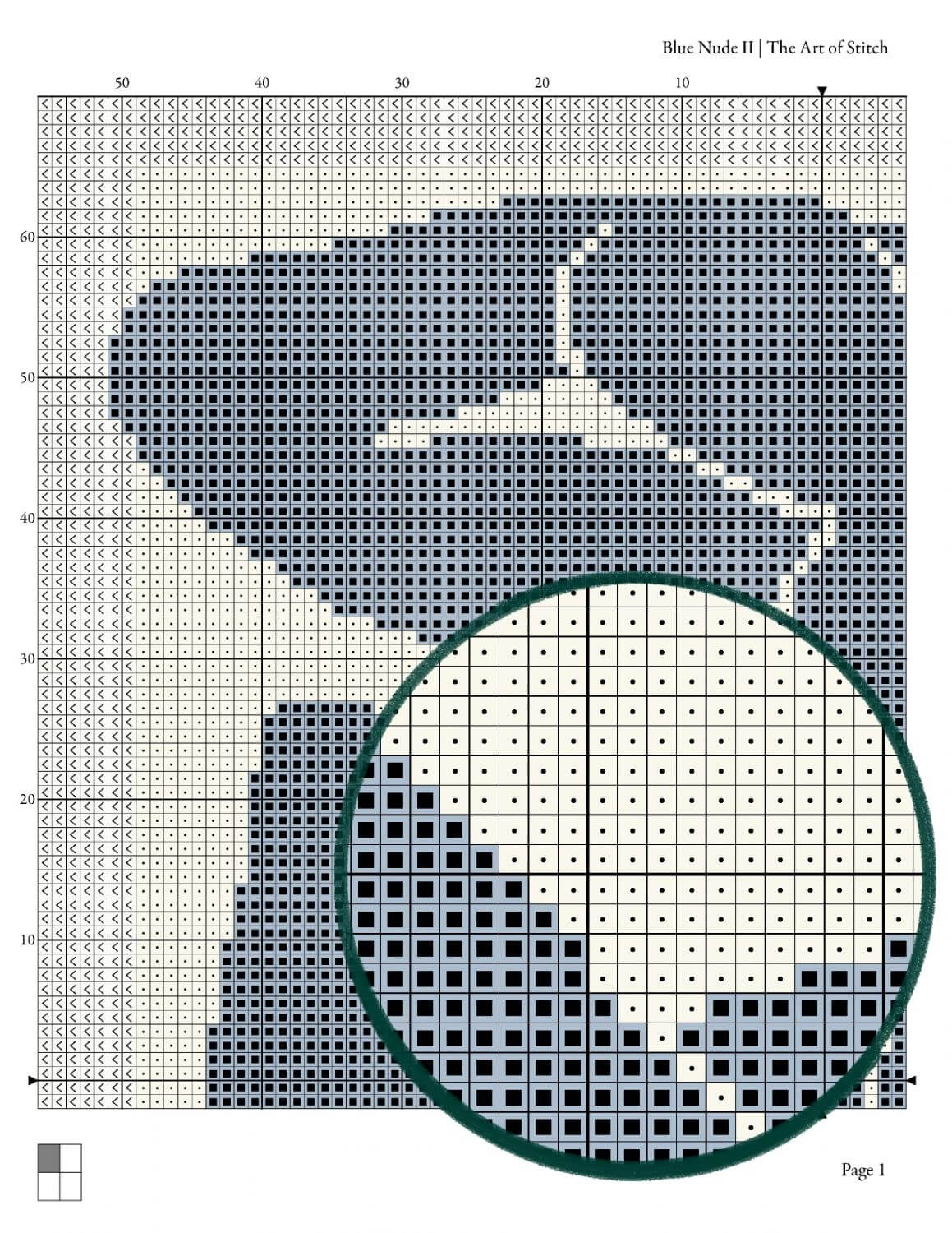 Blue Nude II Cross Stitch Kit