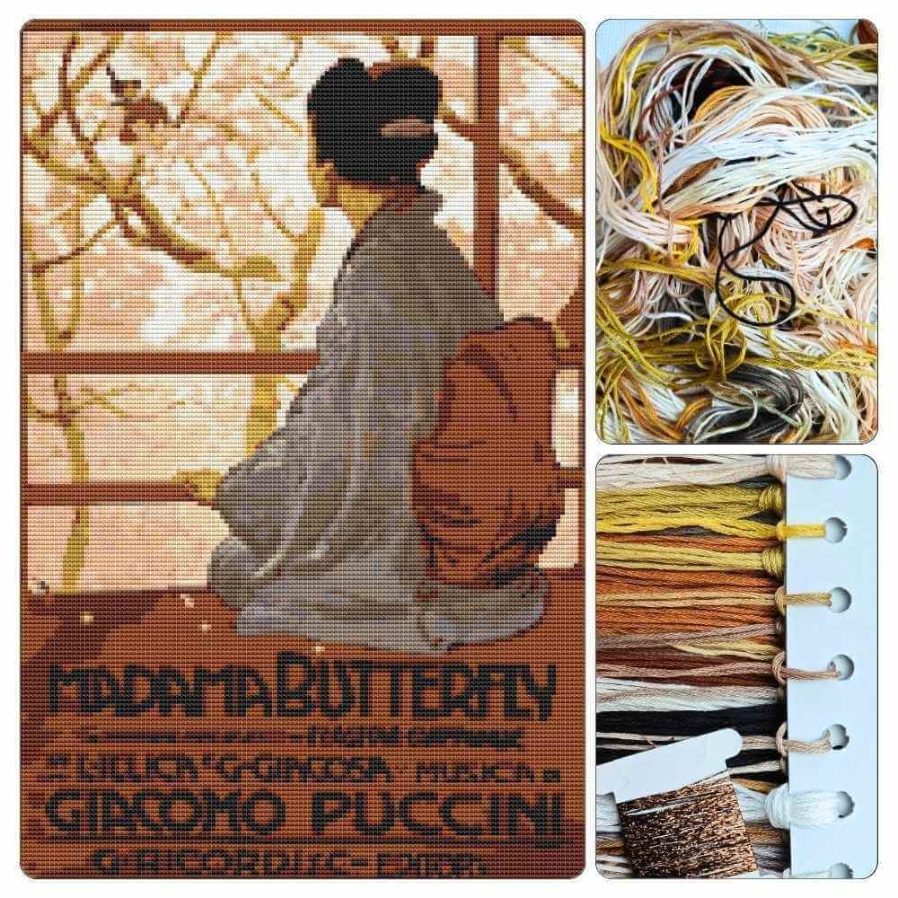 Madame Butterfly Cross Stitch Kit