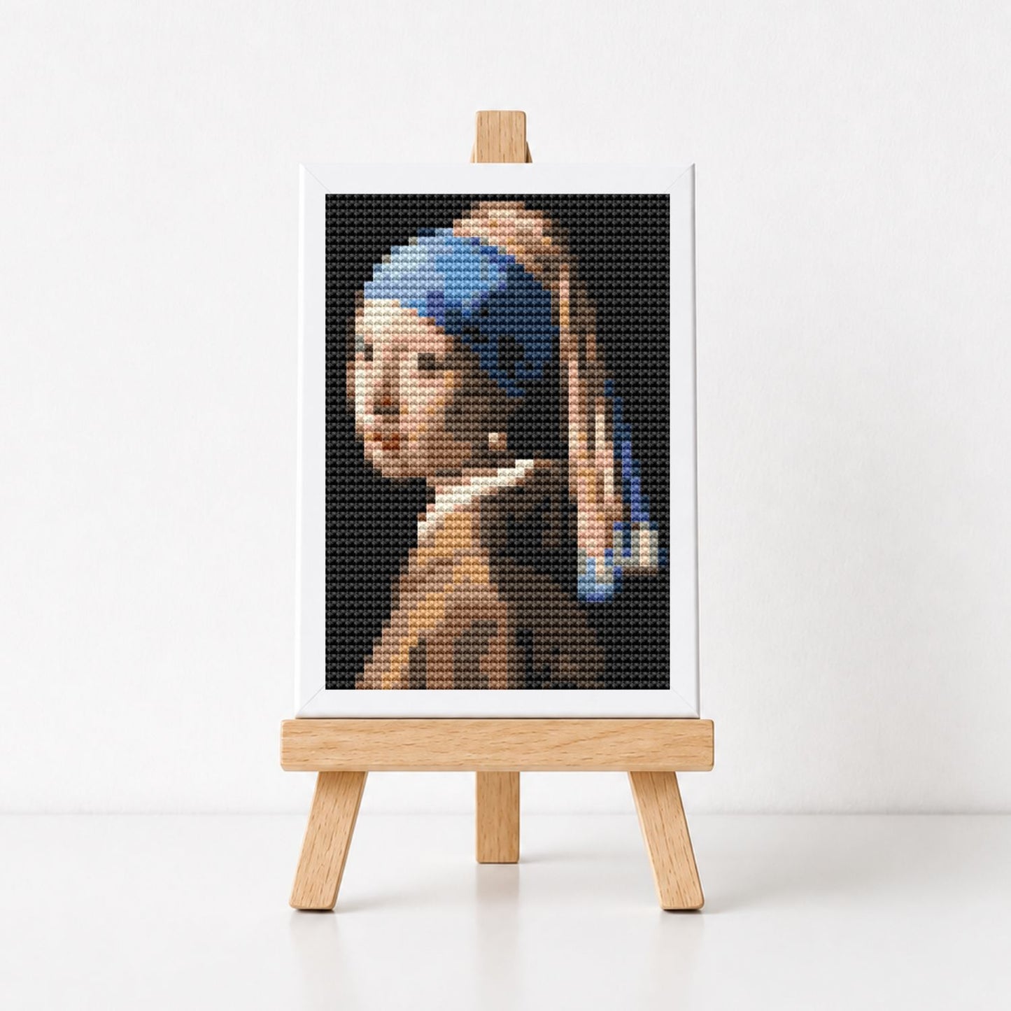 The Girl with the Pearl Earring Miniature Cross Stitch Pattern - Miniature Cross Stitch Pattern - Johannes Vermeer