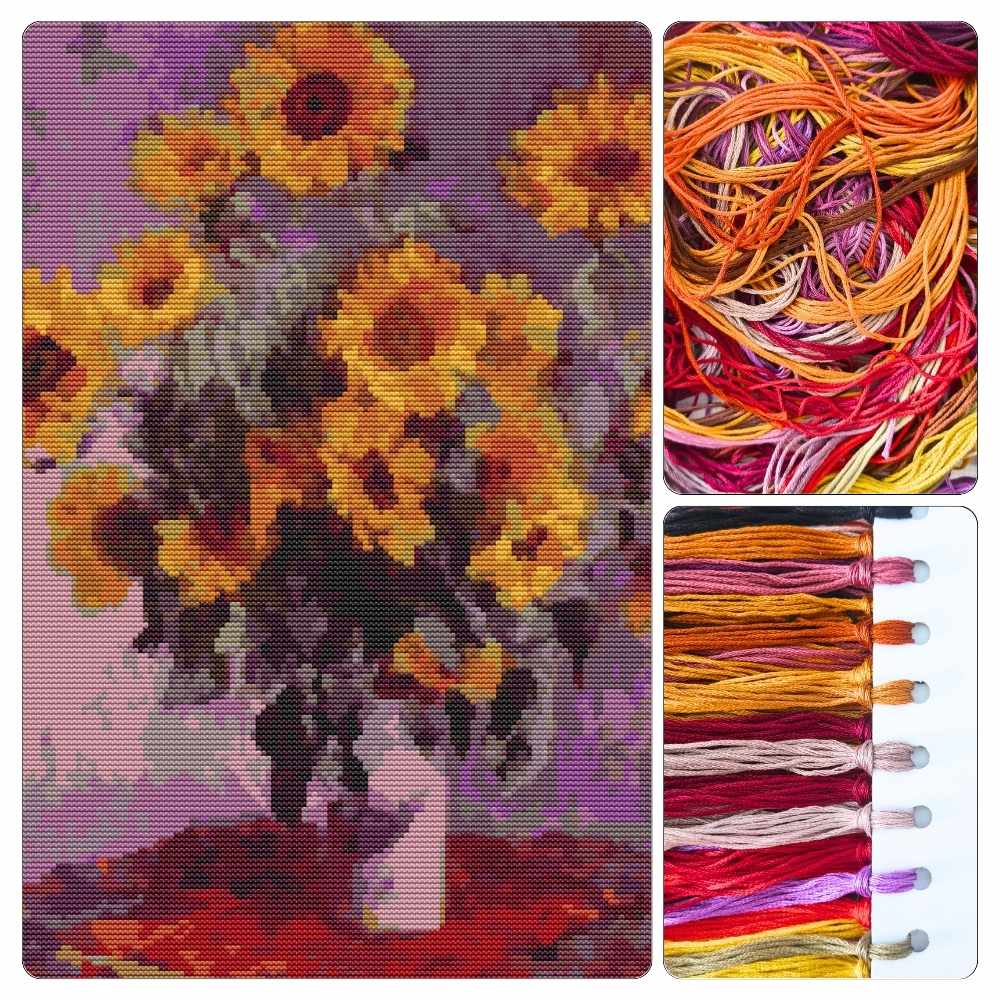 Sunflowers Cross Stitch Kit