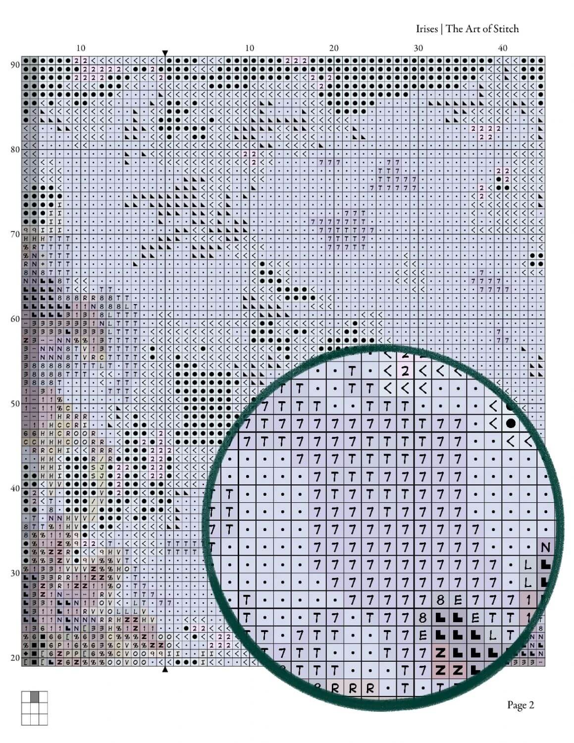 Kit de point de croix Iris
