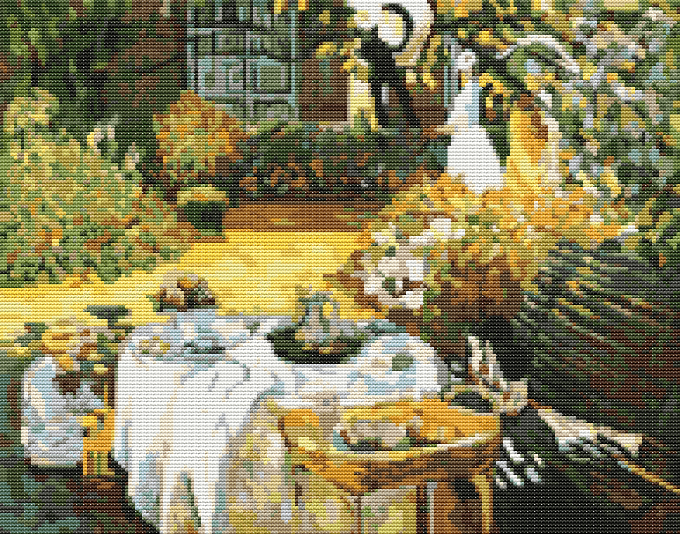 The Luncheon Cross Stitch Pattern by Claude Monet