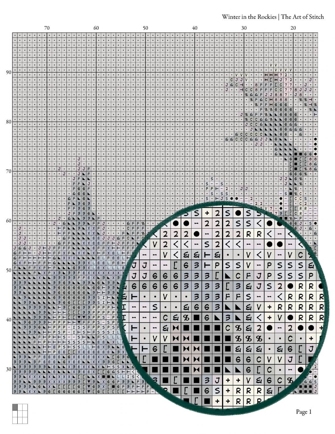 Winter in the Rockies Cross Stitch Kit