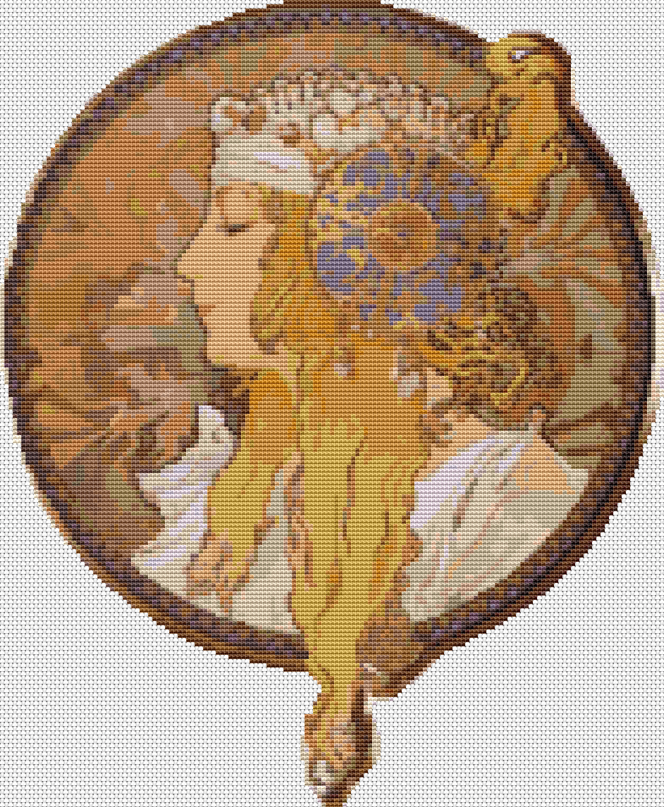 Byzantine Heads: Blonde Cross Stitch Pattern