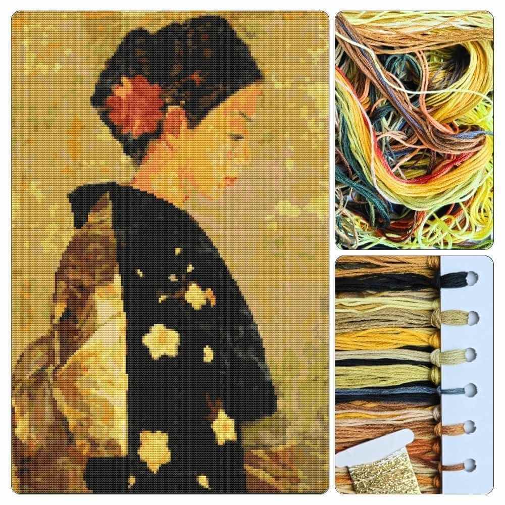 Jeune Femme de Profil Cross Stitch Kit