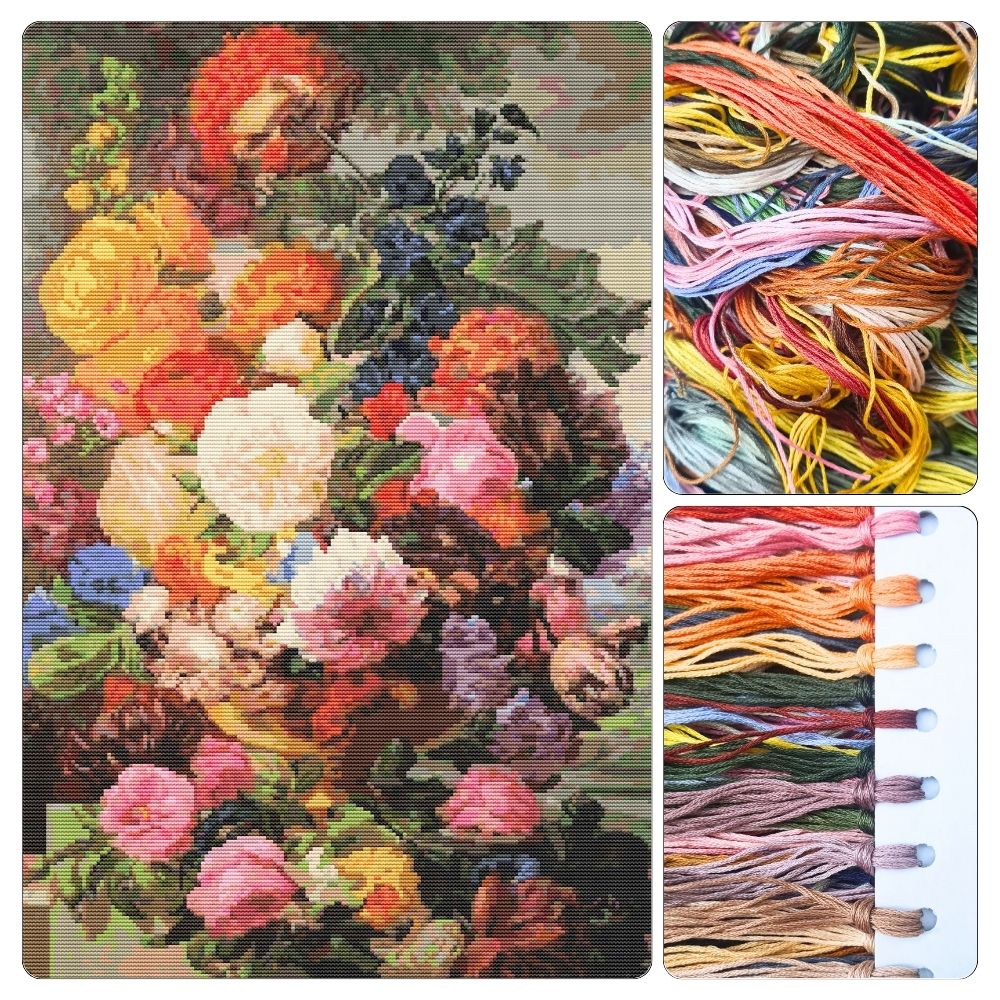 Grandmother's Bouquet II Cross Stitch Kit - Premium Cross Stitch Kit - Joseph Nigg
