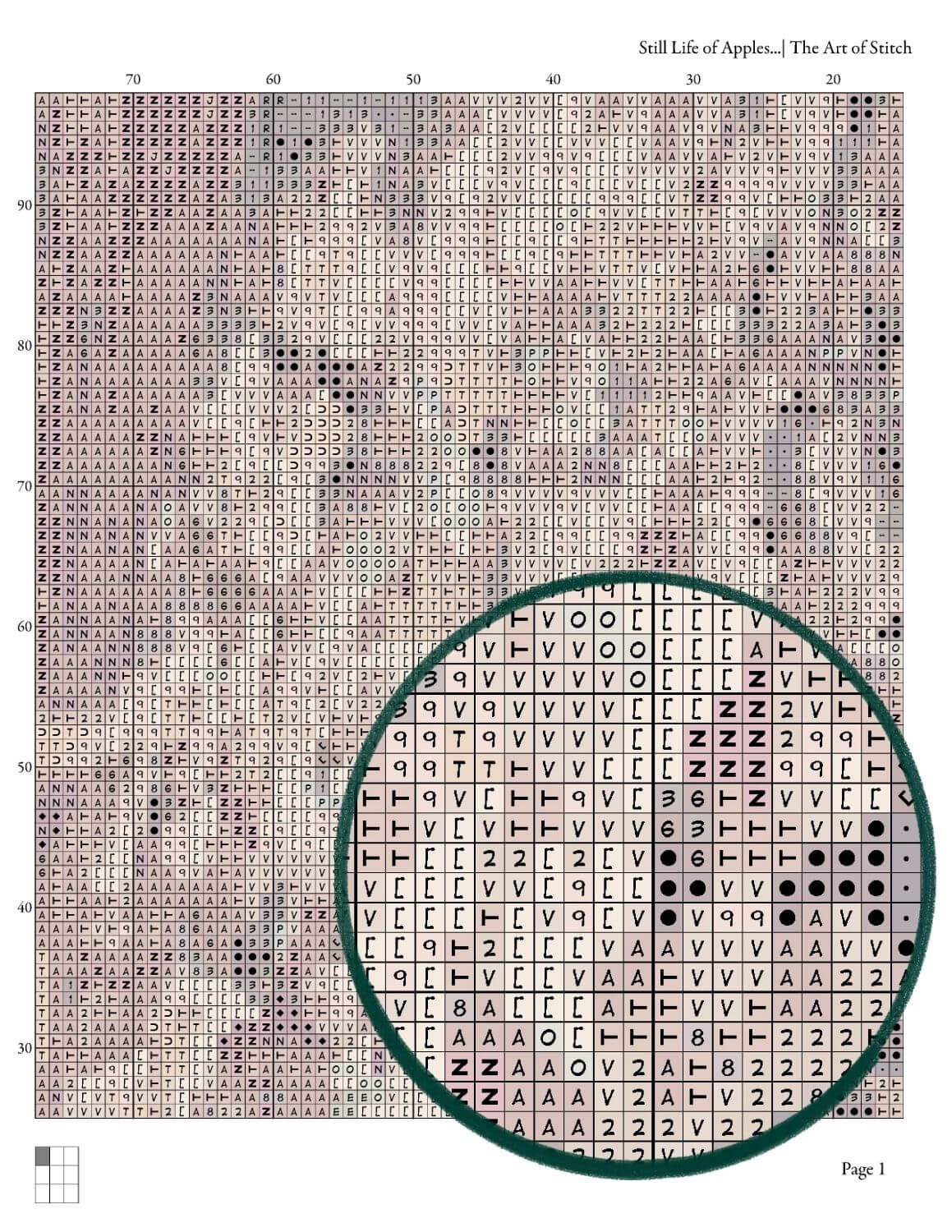 Still Life of Apples in a Hat Cross Stitch Kit