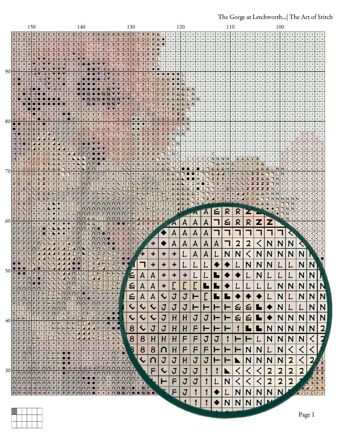 The Gorge at Letchworth Park Cross Stitch Kit