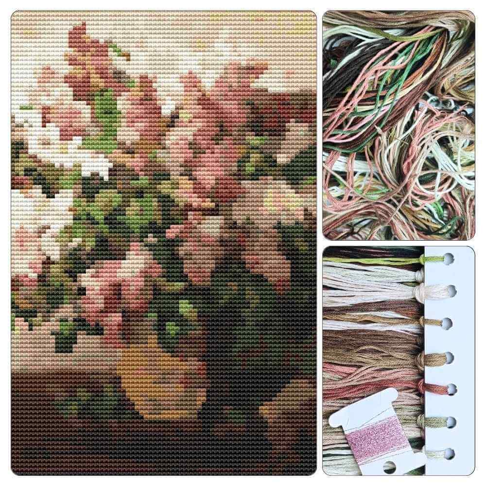 Lilacs in a Basket Cross Stitch Kit