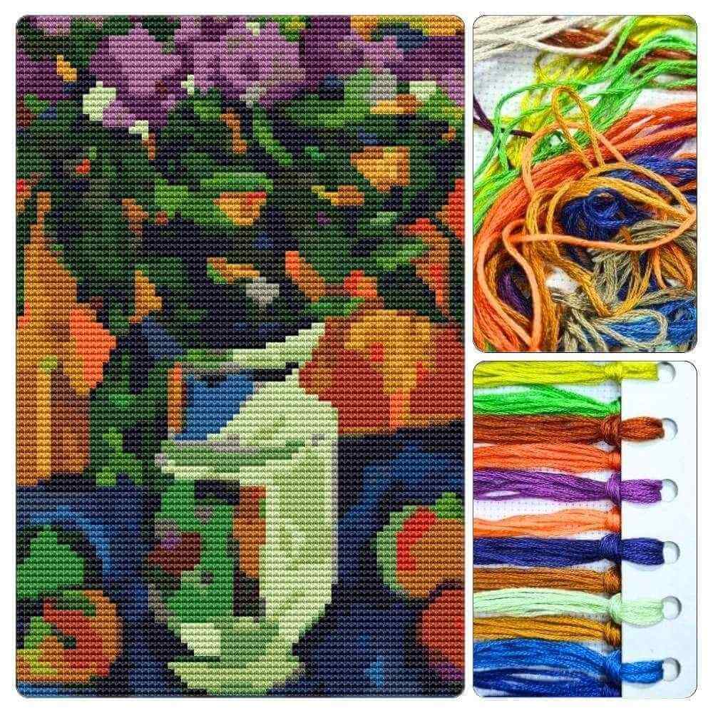 Still Life with Peonies in a Vase Cross Stitch Kit