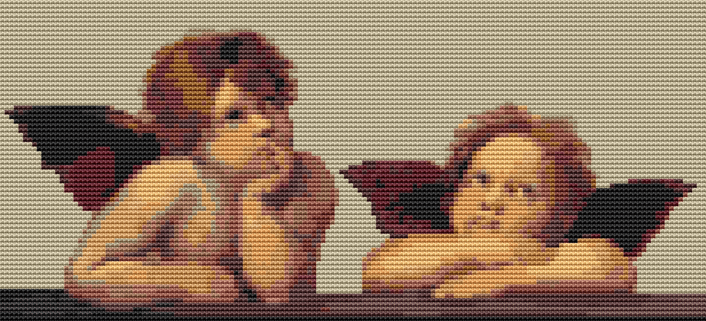 The Sistine Madonna Cross Stitch Pattern by Raphael