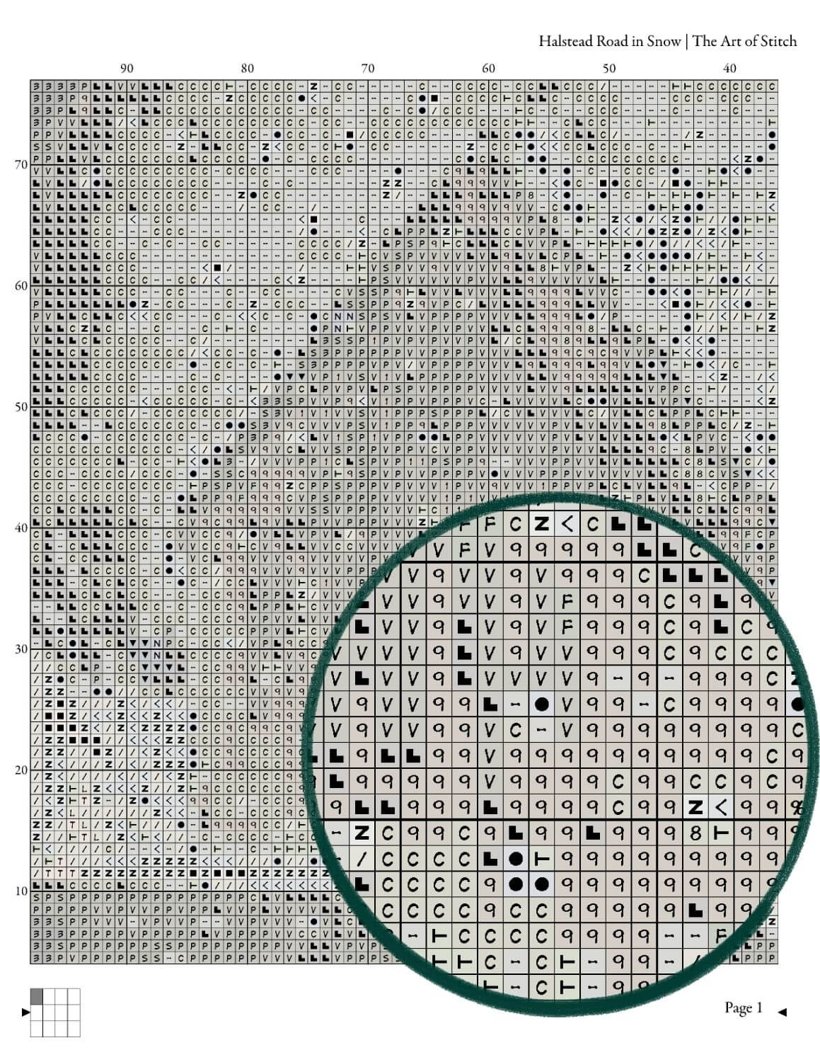 Halstead Road in Snow Cross Stitch Kit