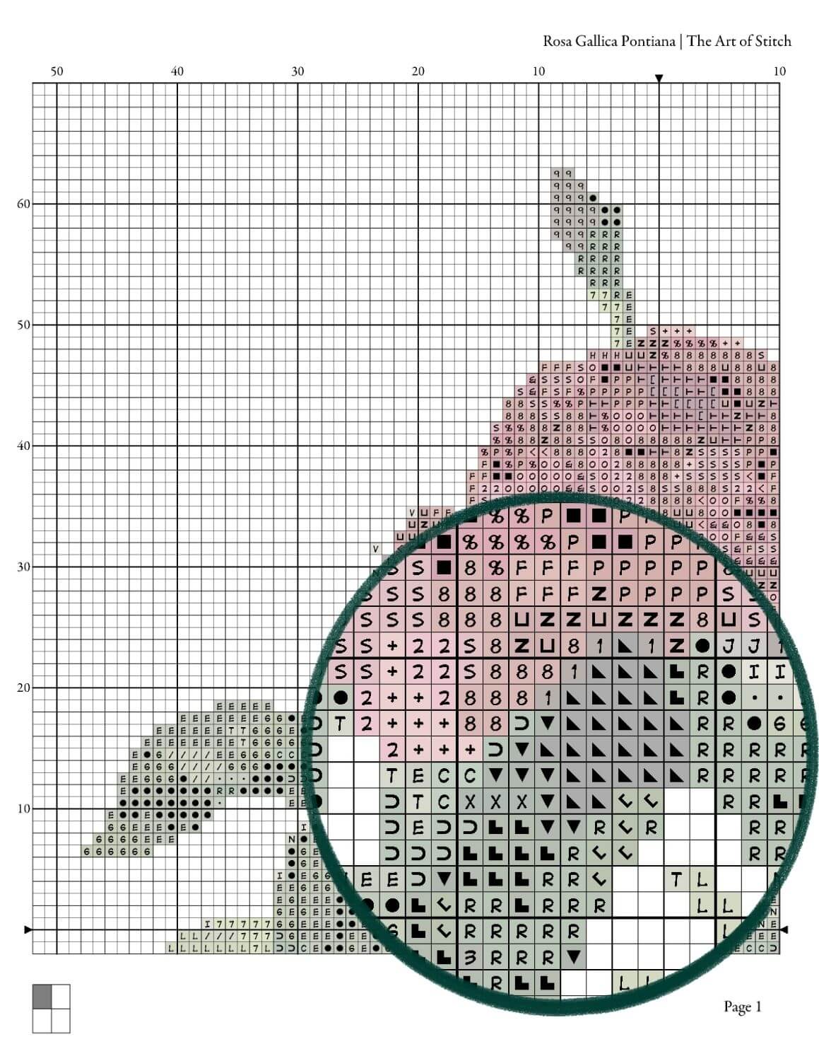Rosa Gallica Pontiana Cross Stitch Kit