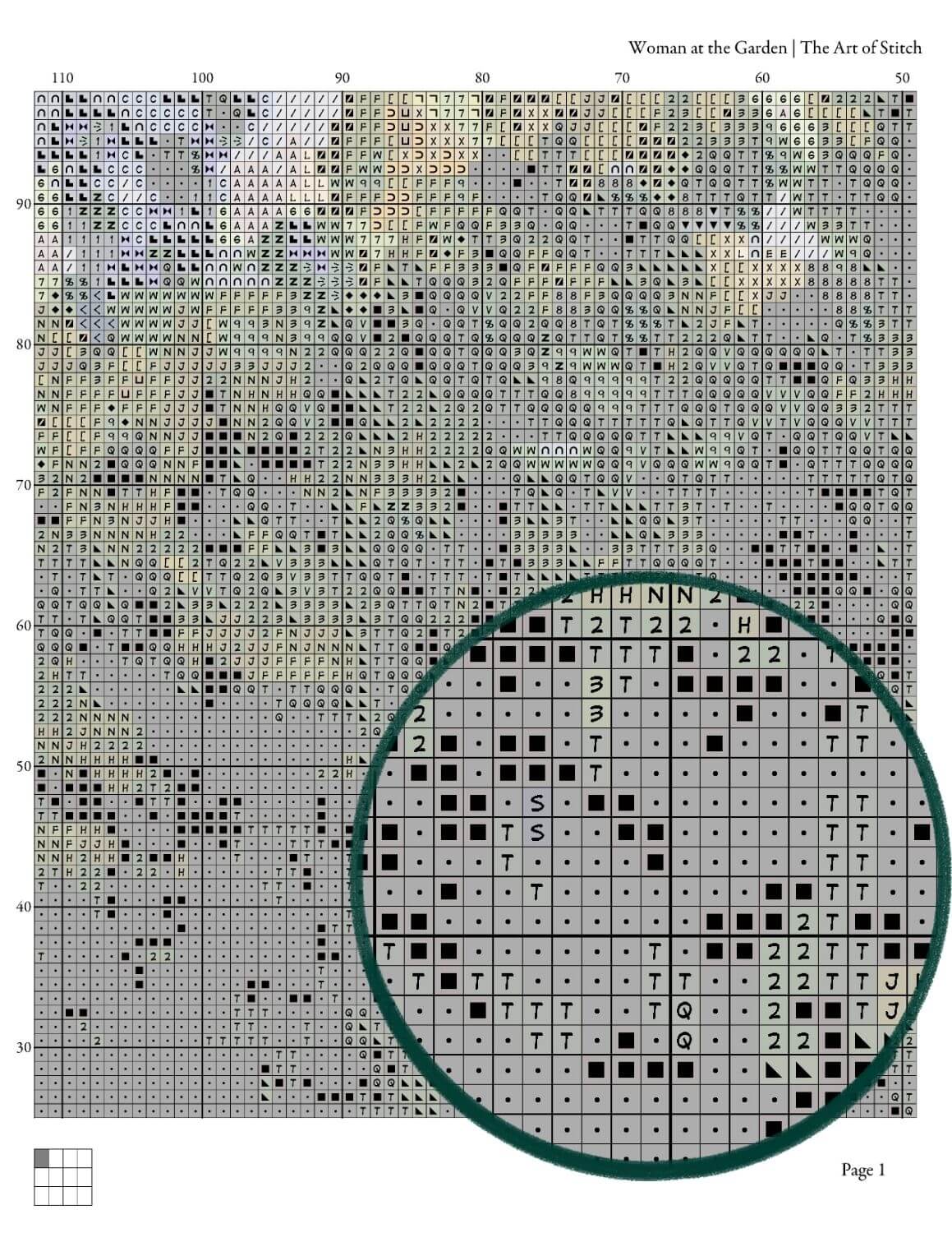 Woman at the Garden Cross Stitch Kit