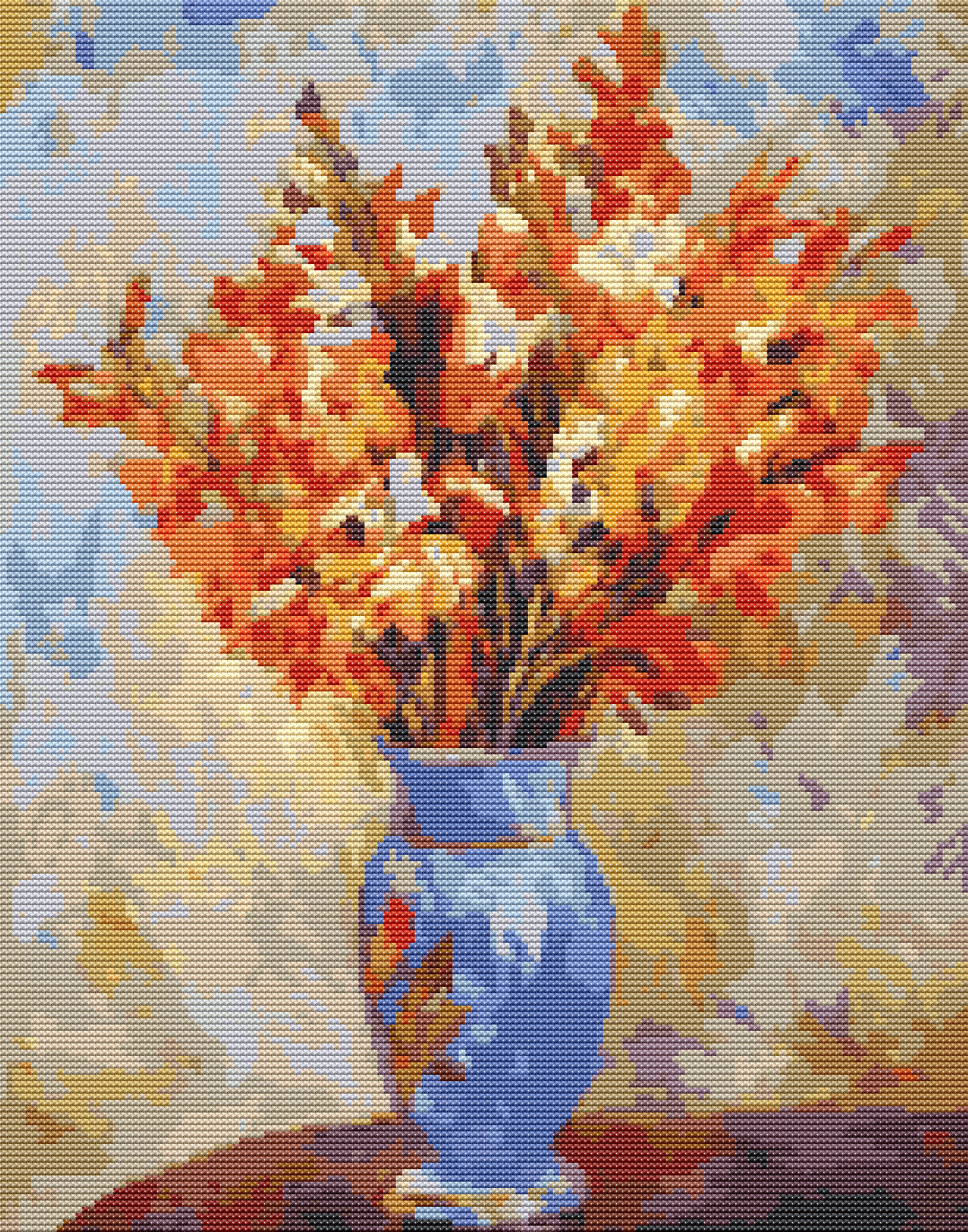 Gladiolis Cross Stitch Pattern by Pierre - Auguste Renoir