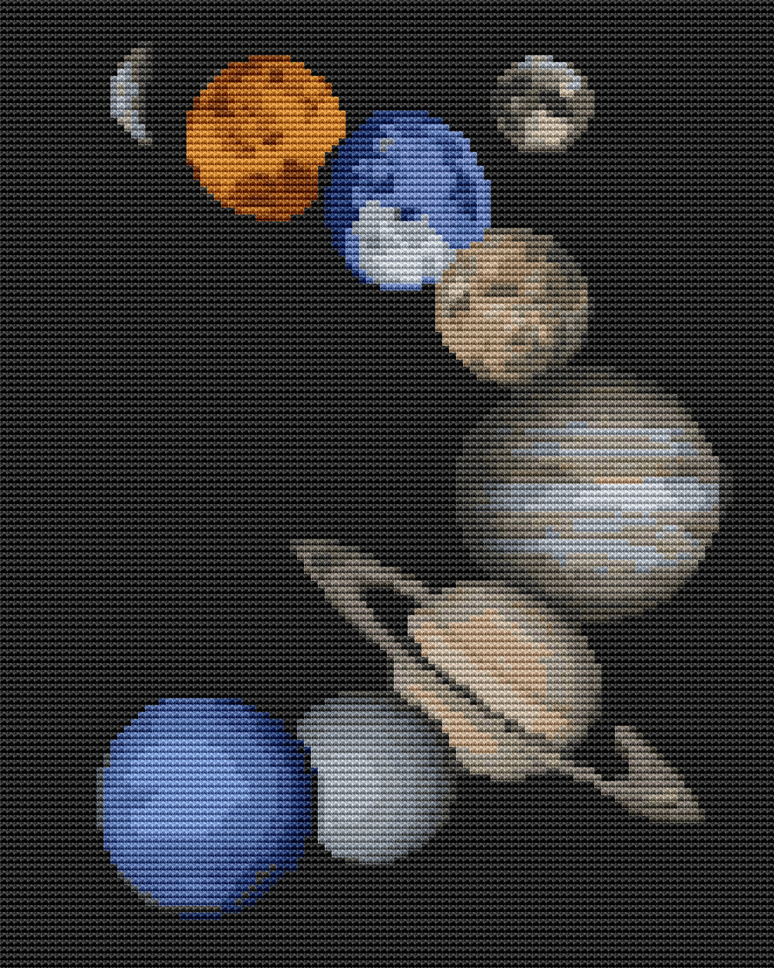 Solar System Cross Stitch Kit by The Art of Stitch