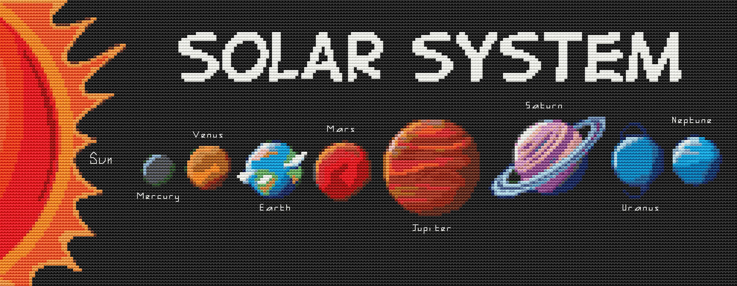 Solar System Cross Stitch Kit by The Art of Stitch