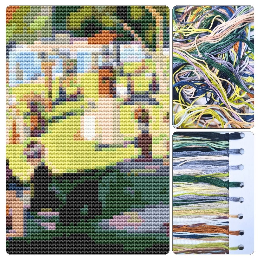 A Sunday Afternoon Mini Cross Stitch Kit - Mini Cross Stitch Kit - Georges Seurat